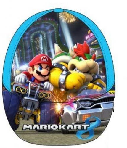 Nintendo Super Mario Kinderbaseballmtze - Typ: Mario u. Bowser Hellblau - Gre: 54cm