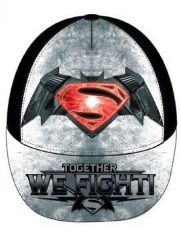 DC Universe Superman & Batman Kinder Baseballcap, Mtze, Strandmtze - Auswahl: Batman und Superman Schwarz - Gre: 54cm