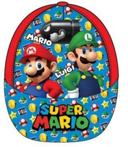 Nintendo Super Mario Kinderbaseballmtze - Typ: Mario Luigi Rot - Gre: 52cm