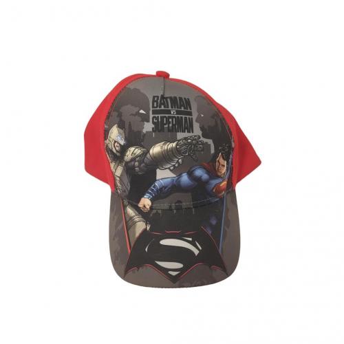 DC Universe Superman & Batman Kinder Baseballcap, Mtze, Strandmtze - Auswahl: Batman vs. Superman Rot - Gre: 52cm