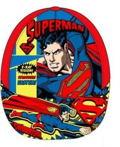 DC Universe Superman & Batman Kinder Baseballcap, Mtze, Strandmtze - Auswahl: Superman Rot Aussen - Gre: 52cm