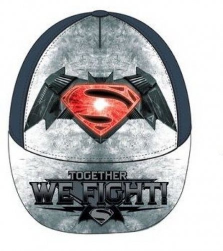 DC Universe Superman & Batman Kinder Baseballcap, Mtze, Strandmtze - Auswahl: Batman und Superman Grau - Gre: 52cm