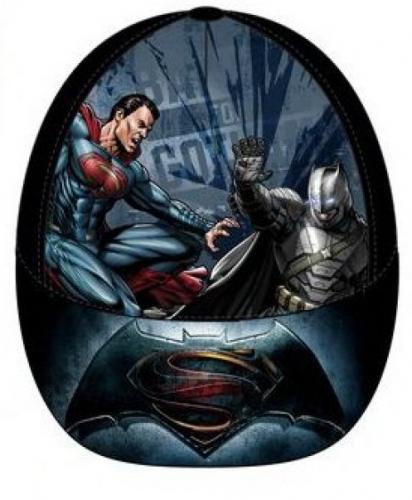 DC Universe Superman & Batman Kinder Baseballcap, Mtze, Strandmtze - Auswahl: Batman vs. Superman Schwarz - Gre: 52cm
