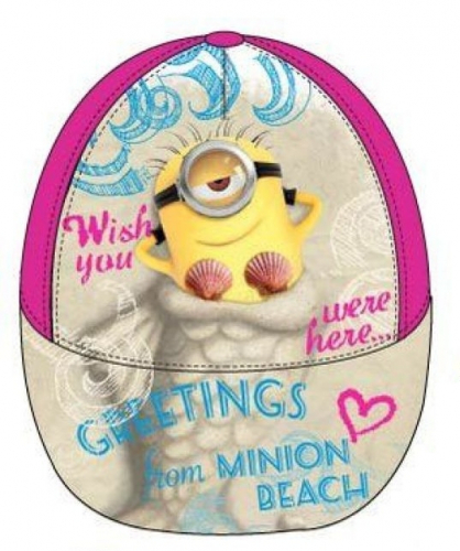 Minions Kinderbaseballmtze - Typ: Greetings Pink - Gre: 52cm