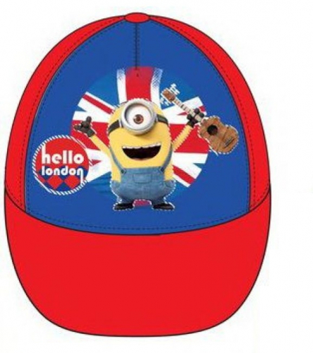 Minions Kinderbaseballm�tze - Typ: Hello London Rot - Gr��e: 52cm