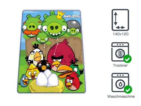 Fleecedecke Angry Birds - Typ: Schweine - Gre: 120 x 140 cm