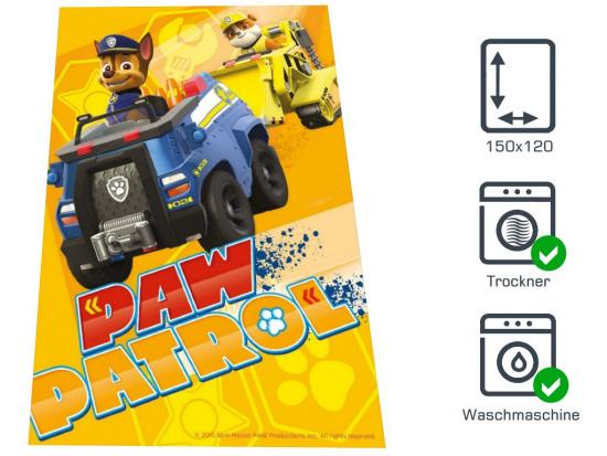 Paw Patrol Fleecedecke Paw/Pat Patrol - Typ:  Fahrzeug  - Gre: 120 x 150 cm
