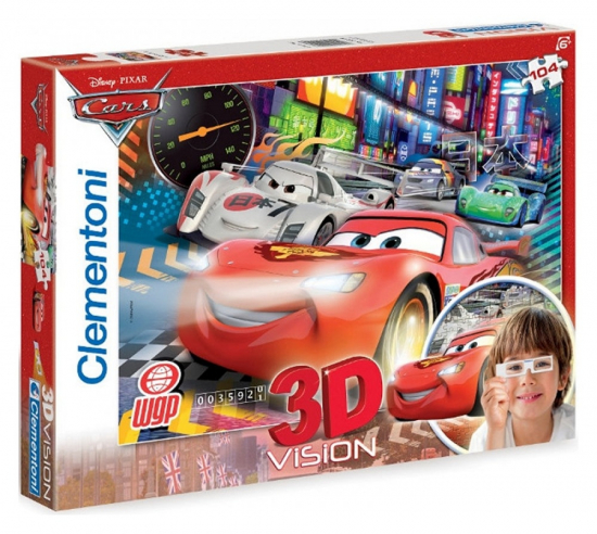 Disney Cars 2 3D Vision Magie Puzzle 104 Teile