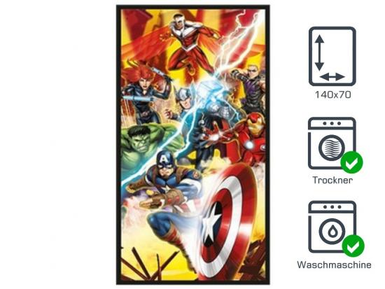 Marvel Handtuch Bad Avengers 140x70 - Typ: Captain America wirft Schild