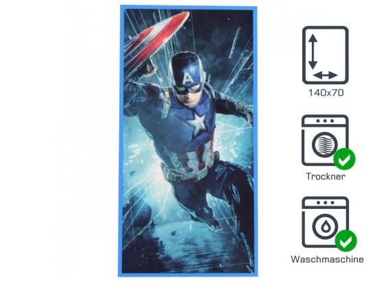 Marvel Handtuch Bad Avengers 140x70 - Typ: Captain America fliegt