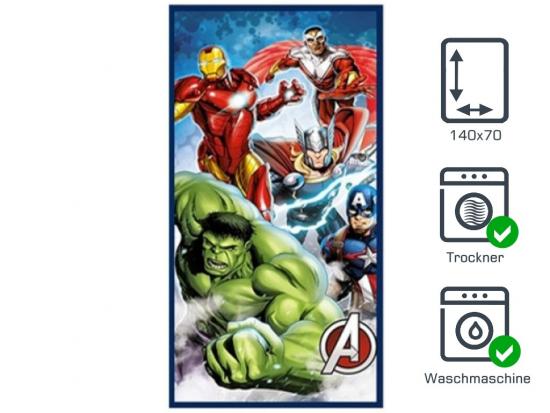 Marvel Handtuch Bad Avengers 140x70 - Typ: Hulk unten Links