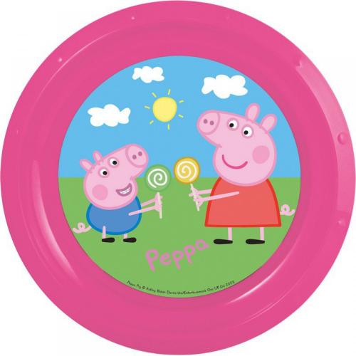 Peppa Wutz Teller aus Kunststoff 21cm - Menge: 1