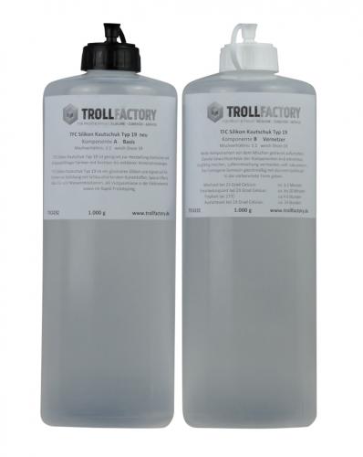 Trollfactory TFC Silikon Kautschuk Typ 19 glasklar 1:1 Special Effect 2kg