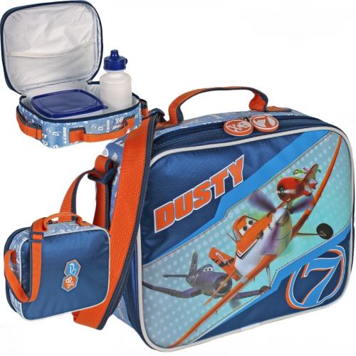 Brotzeit Set Tasche + Brotbox + Trinkflasche 23cm Marvel Avengers Disney Planes Kindergarten - Typ: Planes (Dusty)