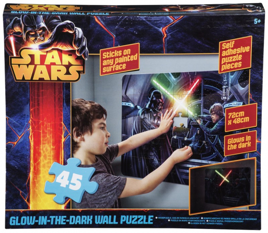 Star Wars STAR WARS leuchtendes Wandpuzzle GITD Puzzle Deko Yoda Darth Vader Luke Skywalker - Typ: 72cm (Darth Vader & Luke Skywalker)