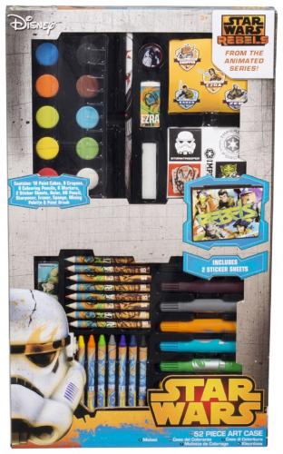 Star Wars Disney STAR WARS Koffer + Stifte + Schere + Lineal + Sticker Malset Bastelset 50 Teile