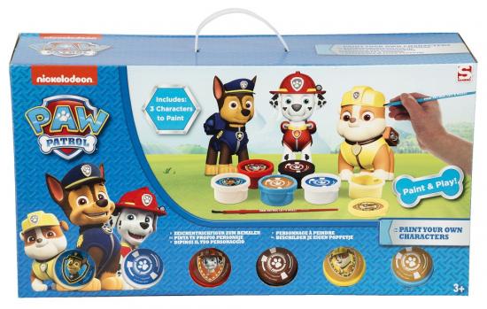 Paw Patrol PAW PATROL 3 Figuren zum Bemalen Malset