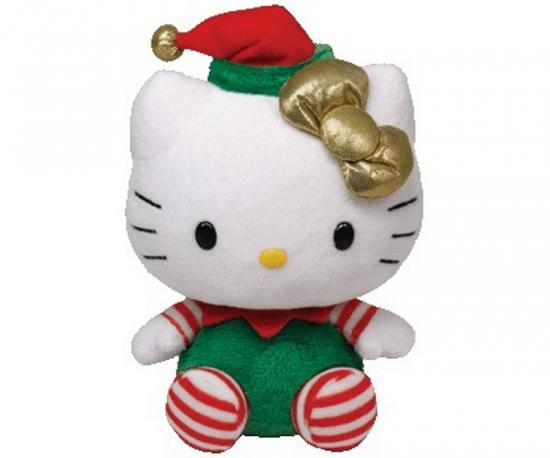 Hello Kitty Baby Pl�sch 15cm - Auswahl: Weihnachten gr�n