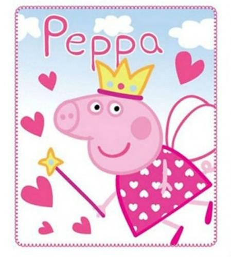 Peppa Wutz / Peppa Pig Fleecedecke 140x120cm - Farbe: Pink