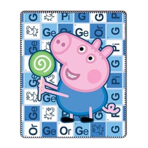 Peppa Wutz / Peppa Pig Fleecedecke 140x120cm - Farbe: Blau