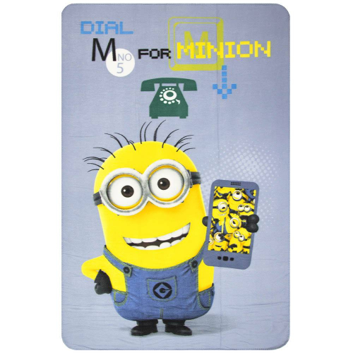 Minions Fleecedecke 150x100cm - Auswahl: Dial for Minion