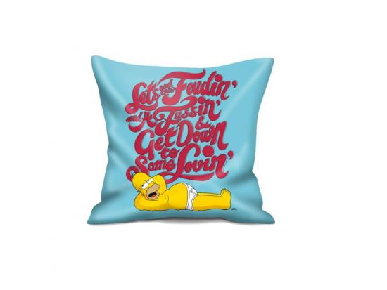 Die Simpsons Kissen (2 Motive) [35x35 cm] - Auswahl: hellblau
