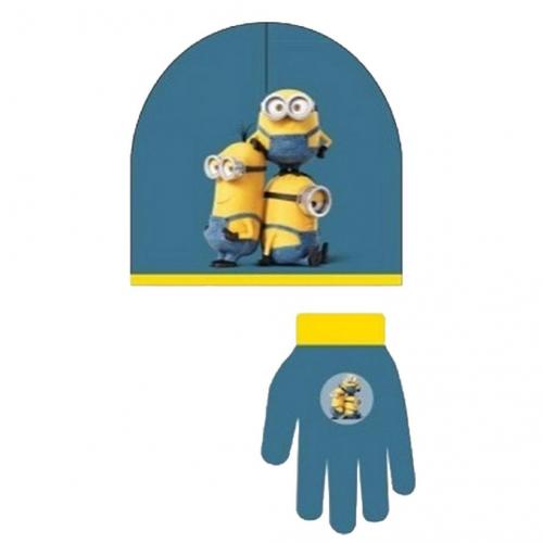 Minions Mtze + Handschuhe - Auswahl: Blaugrn