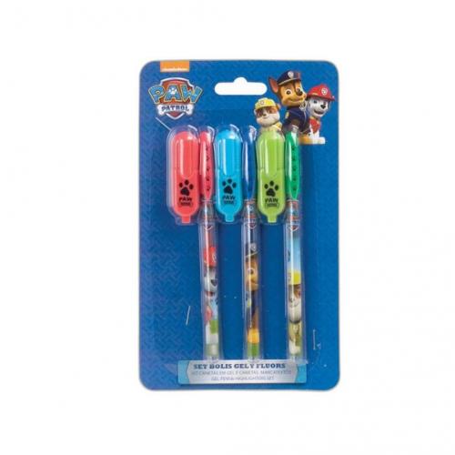 Paw Patrol Textmarker + Gel Stifte