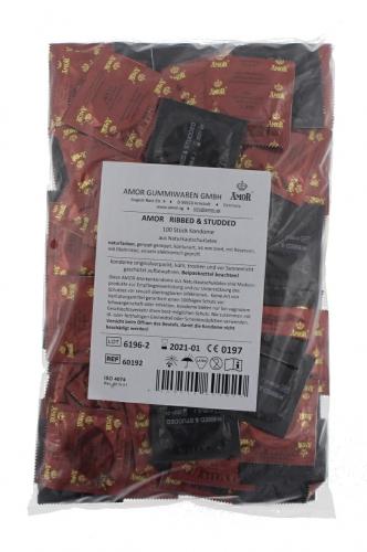 Amor Kondome 100er - Auswahl: RIBBED-STUDDED