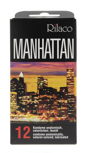 Rilaco Kondome Manhattan Verh�tung neutral feucht transparent ohne Aroma 12er