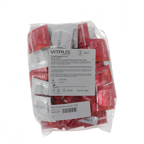 Vitalis Kondome 100er - Auswahl: Aroma Erdbeere
