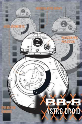 Disney Star Wars Fleecedecke 100x140cm - Auswahl: BB-8 Astro Droid