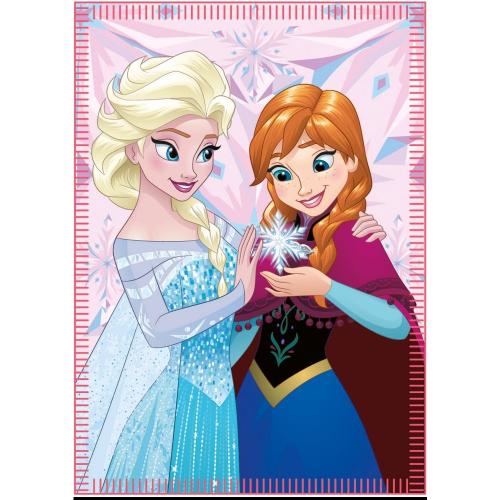Disney Frozen Fleecedecke 100x140cm - Motiv: Anna/Elsa Rosa