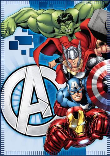 Marvel Avengers Spiderman Fleecedecke 100x140cm - Auswahl: Avengers Logo