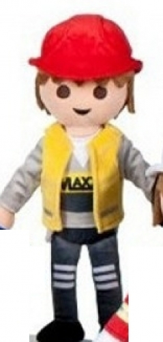PLAYMOBIL Plsch 8 sortierte 30cm - Auswahl: Bauarbeiter