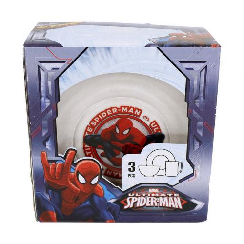 Marvel Spiderman Glser Frhstck Satz 3 - teilig 20x21x1
