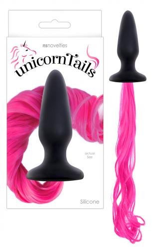 Analplug mit Einhornschweif - Farbe: pink