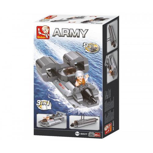 Sluban Armee Army 9 into 1 Jetboot 3in1 M38-0537F 101 Teile