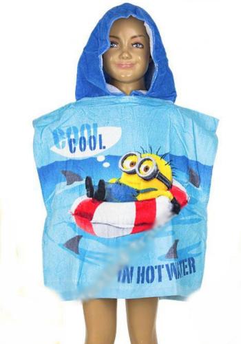 Badeponcho Frottee mit Kapuze - Auswahl: Minions Schwimmreifen