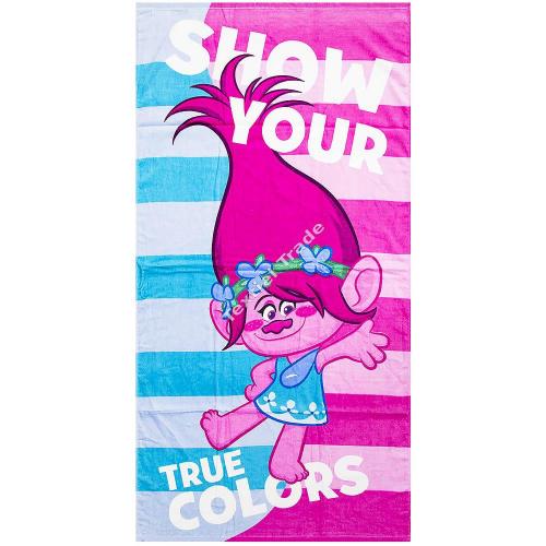 Trolls Strandtuch Badetuch Kinderhandtuch - Auswahl: Pink/Blau