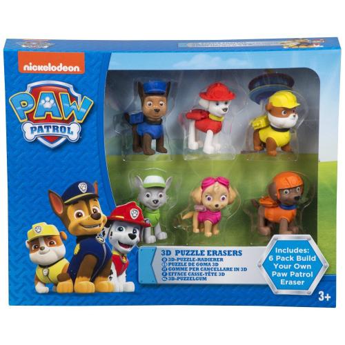 Paw Patrol 3D Puzzle Radierer 6-teilig