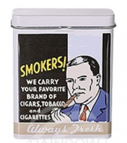 Metall-Zigarettenetui, Retro Smoking, ca. 9 x 7 cm - Auswahl: Smokers