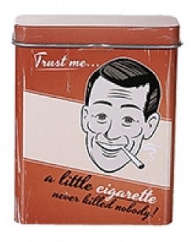 Metall-Zigarettenetui, Retro Smoking, ca. 9 x 7 cm - Auswahl: Trust Me