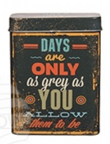 Metall-Zigarettenetui, Slogans, ca. 9 x 7 cm, 6-fa - Auswahl: Days are only