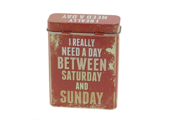 Metall-Zigarettenetui, Slogans, ca. 9 x 7 cm, 6-fa - Auswahl: I really need