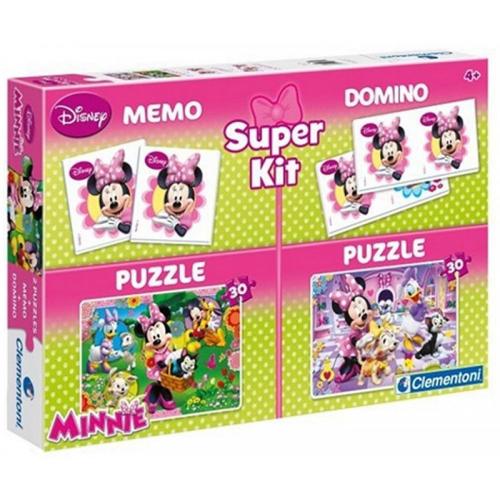 Disney Minnie Puzzleteile 2x30 + Memo + Domino
