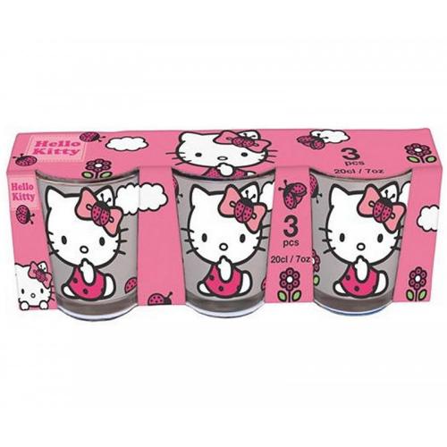 Hello Kitty Glserset 20cl 10x24cm 3 Teile