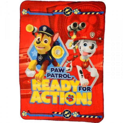 Paw Patrol Fleecedecke - Auswahl: Rot