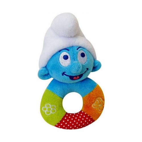 Die Schlmpfe Babyartikel - Auswahl:  Rassle Plschring 16cm