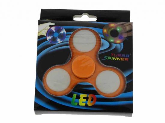 Rainbow Turbo Hand Spinner mit LEDs Farbsortierung - Auswahl: Orange